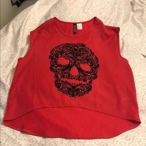 Hot pink sleeveless shirt